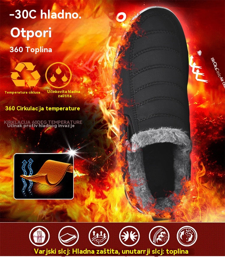 🔥【35-48】Unisex zimske čizme s plišanom podstavom - tople, udobne i neklizajuće za hladno vrijeme.-4179269