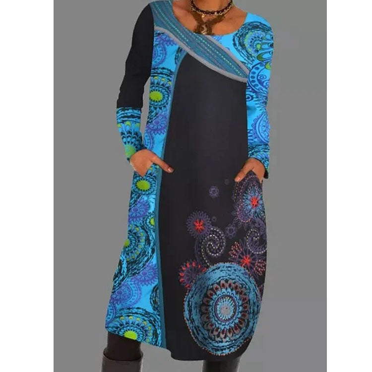 Una pieza por👗2025 nuevo vestido estampado de estilo étnico-4119984