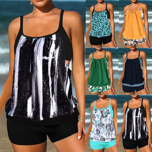 🏖️ ¡50% de descuento! 🔥 [40-120 kg] Nuevo conjunto de traje de baño estampado de tallas grandes 2026, tela de secado rápido ✅️ Pago contra entrega
