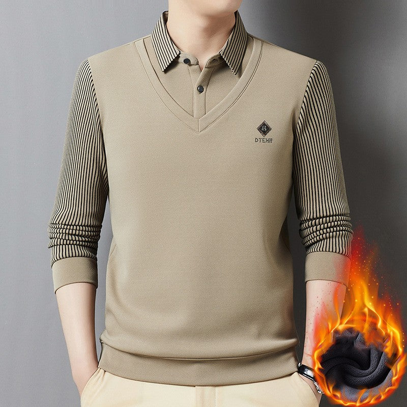 🔥【M-4XL】Top cald pentru bărbați din cașmir premium, din două piese, all-in-one