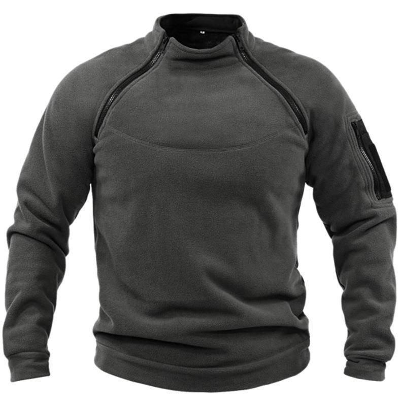 🎉✨【S-4XL】Nowa moda męska zimowa ciepła polarowa kurtka bazowa, bluza-4234864