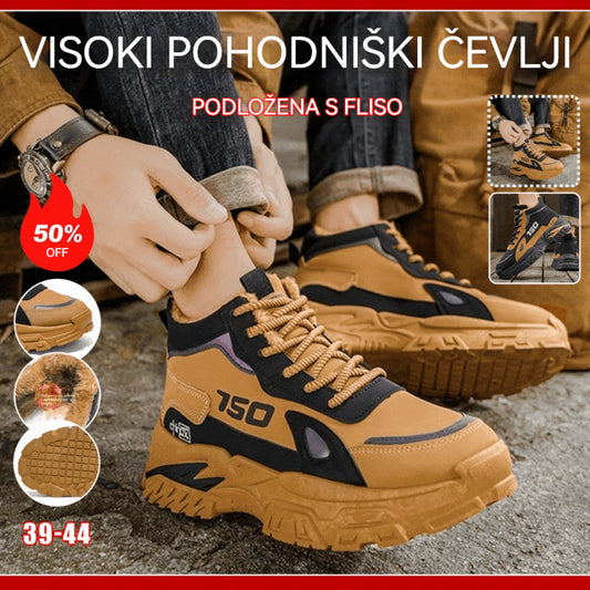 ✨✨Novi moški zimski flis škornji, topli, nedrseči, z debelim podplatom in odporni proti obrabi