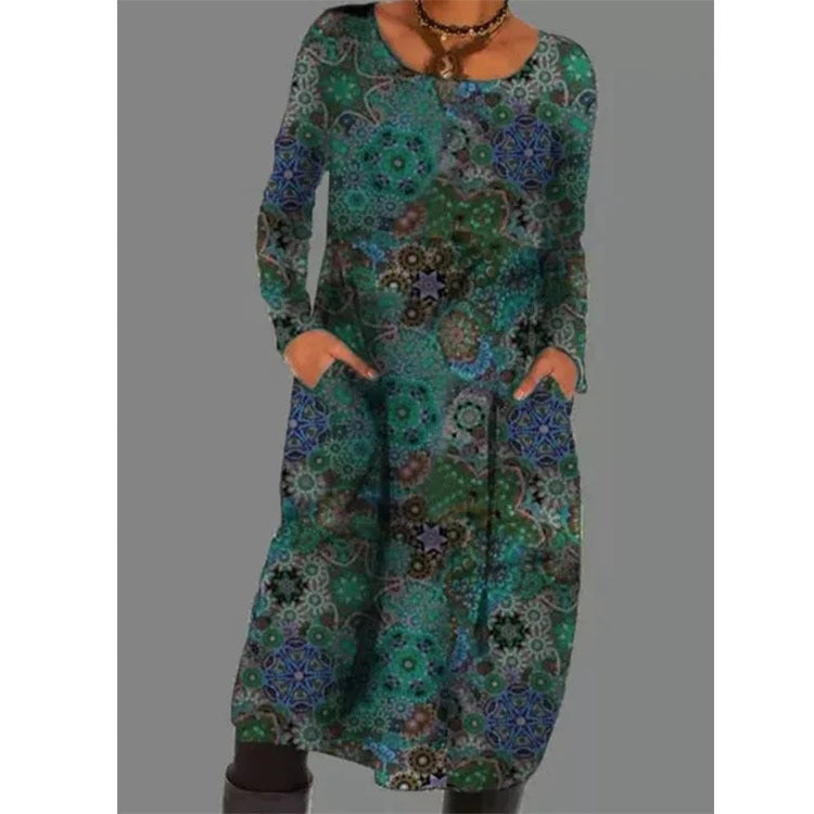 【🎄🎁 ΧΡΙΣΤΟΥΓΕΝΝΙΑΤΙΚΗ ΠΩΛΗΣΗ -49% OFF】👗2025 νέο φόρεμα με έθνικ στυλ εκτύπωσης-4107065