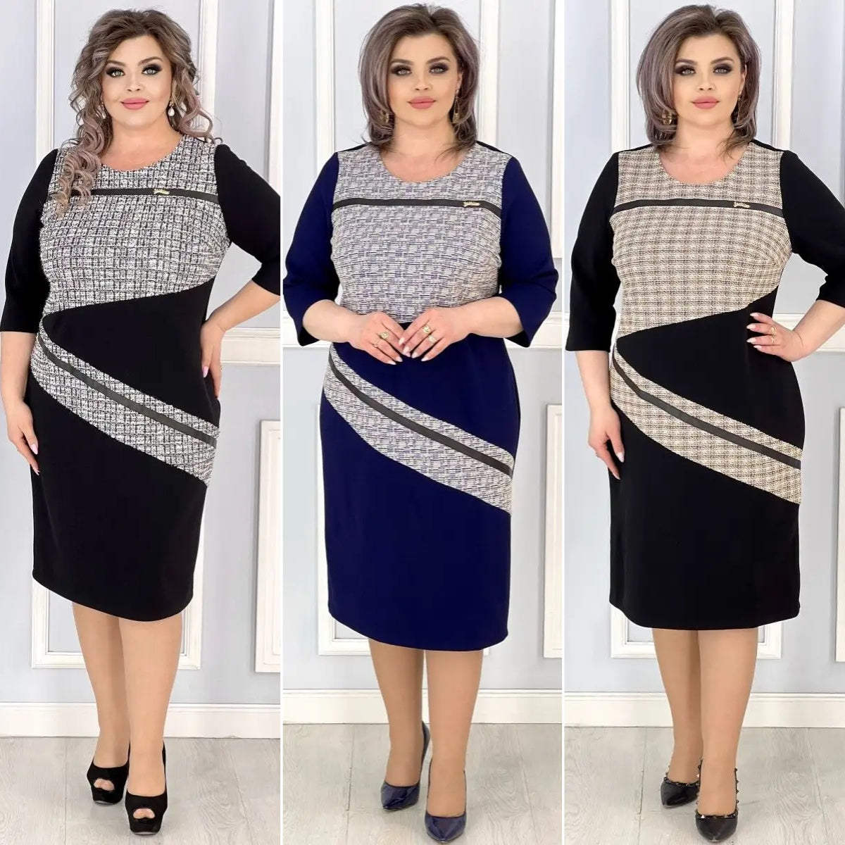 💖💖【S-5XL】]Noua rochie eleganta de inalta calitate pentru toamna si iarna-3855146