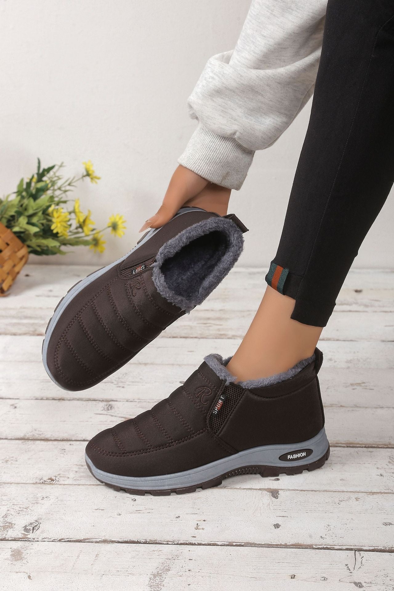 🔥【Speciální sleva 50 %】【35–48】Unisex zimní boty s hřejivou plyšovou podšívkou – teplé, pohodlné a protiskluzové do chladného počasí-4189363