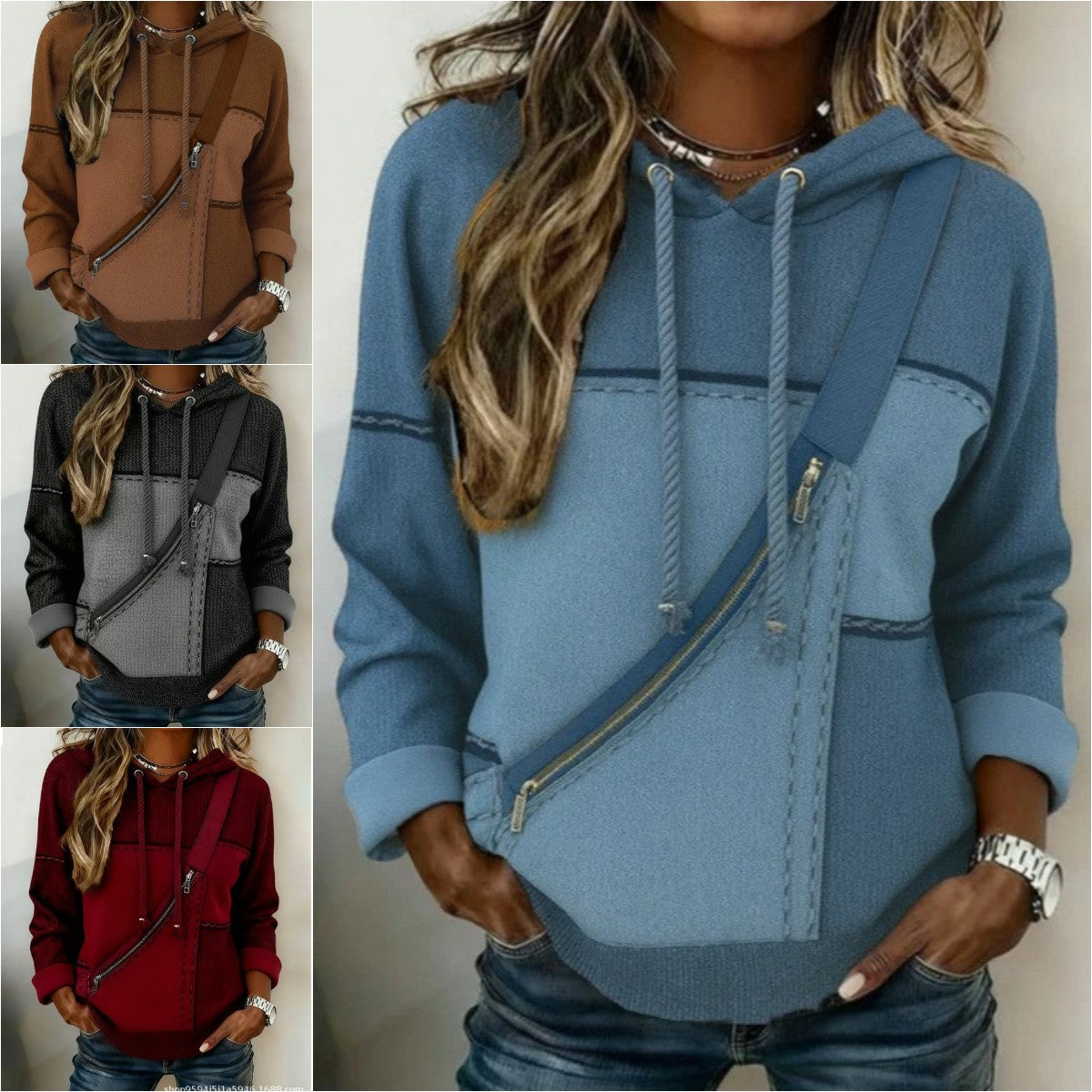 🎀🎀【S-5XL】Sudadera con capucha de manga larga estampada para mujer