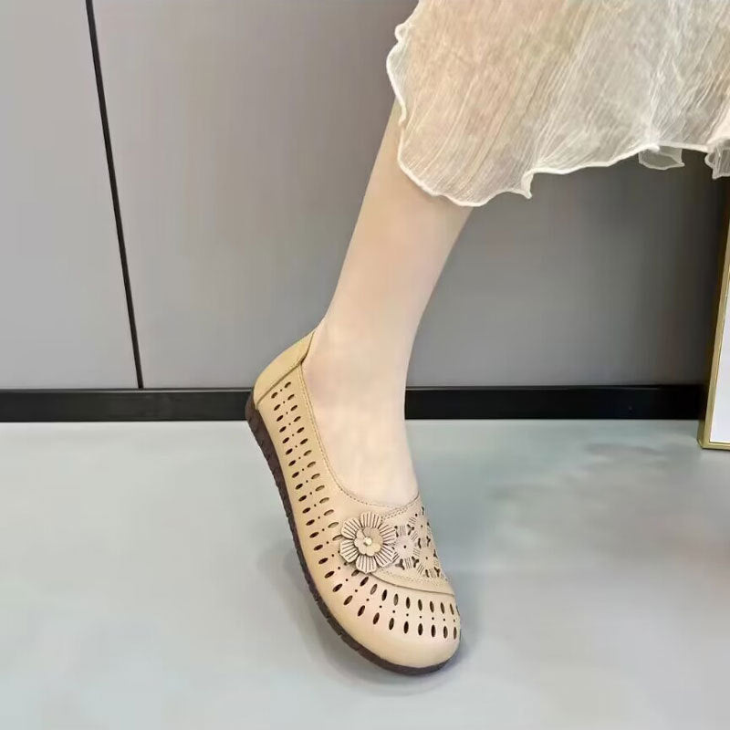 【35-40】Pantofi de dama，Pantofi cu talpă moale anti-alunecare din piele de vacă-3979335
