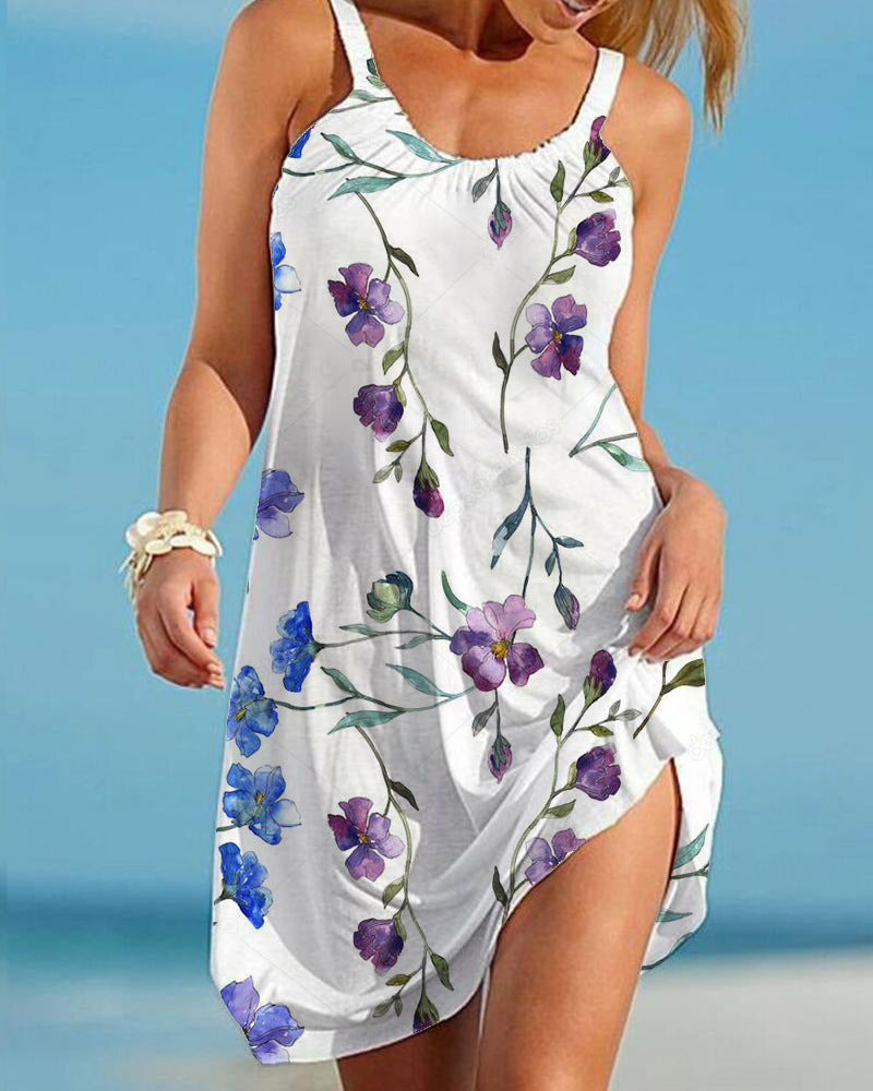 💟👗 Noua rochie casual imprimată cu bretele