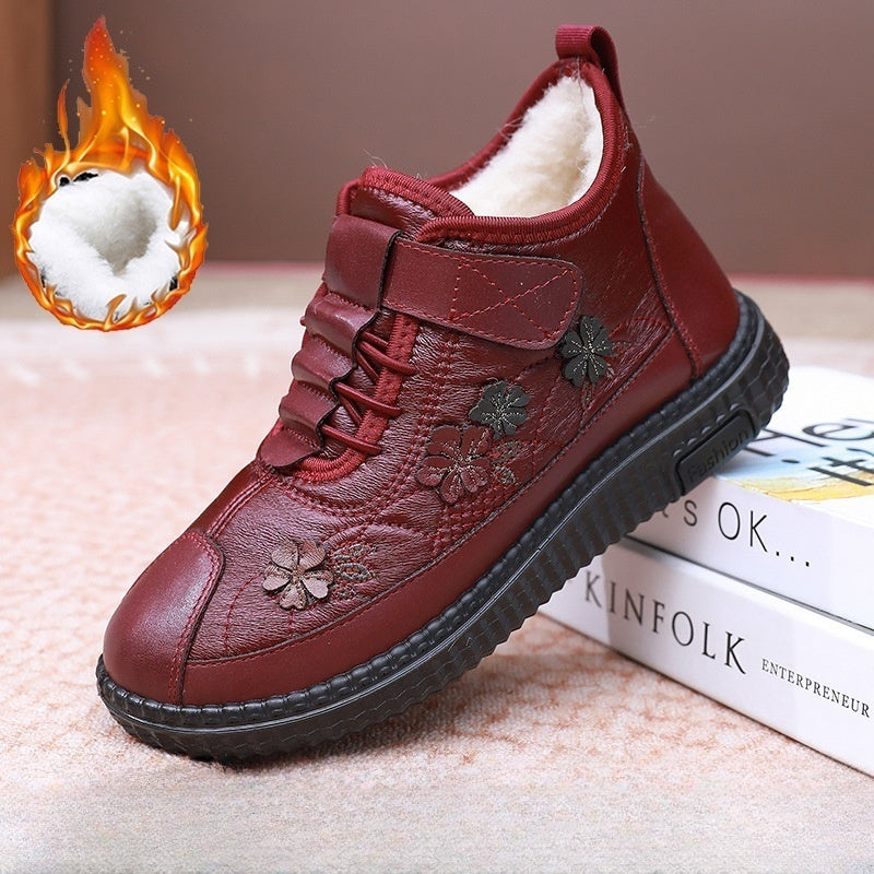 🔥【35-41】2024, pantofi noi de iarnă pentru femei, din bumbac, talpă moale, anti-alunecare, impermeabile, plus cizme de bumbac calde, îngroșate, de catifea-3855162