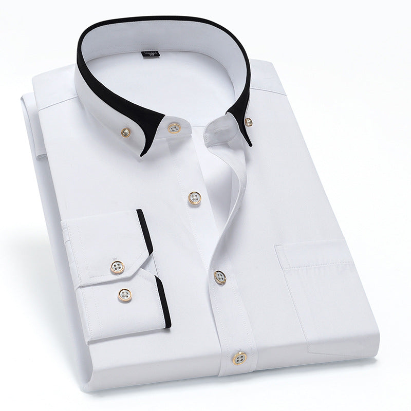【S-4XL】👕Nowa oddychająca biznesowa koszula męska casual-4205955
