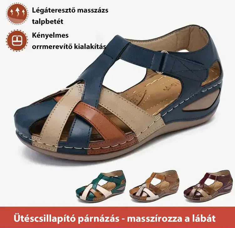 🥿👍【Noua colecție de primăvară - Reducere de 40% pentru o perioadă limitată】Sandale pentru femei din piele moale cu talpă groasă și decupaje de înaltă calitate-3892591