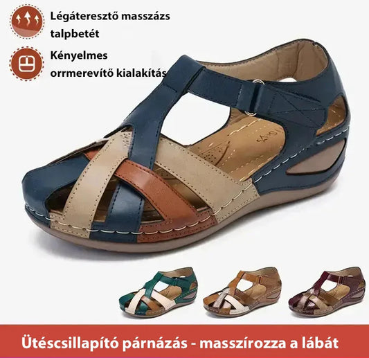 🥿👍【Noua colecție de primăvară - Reducere de 40% pentru o perioadă limitată】Sandale pentru femei din piele moale cu talpă groasă și decupaje de înaltă calitate-3892591