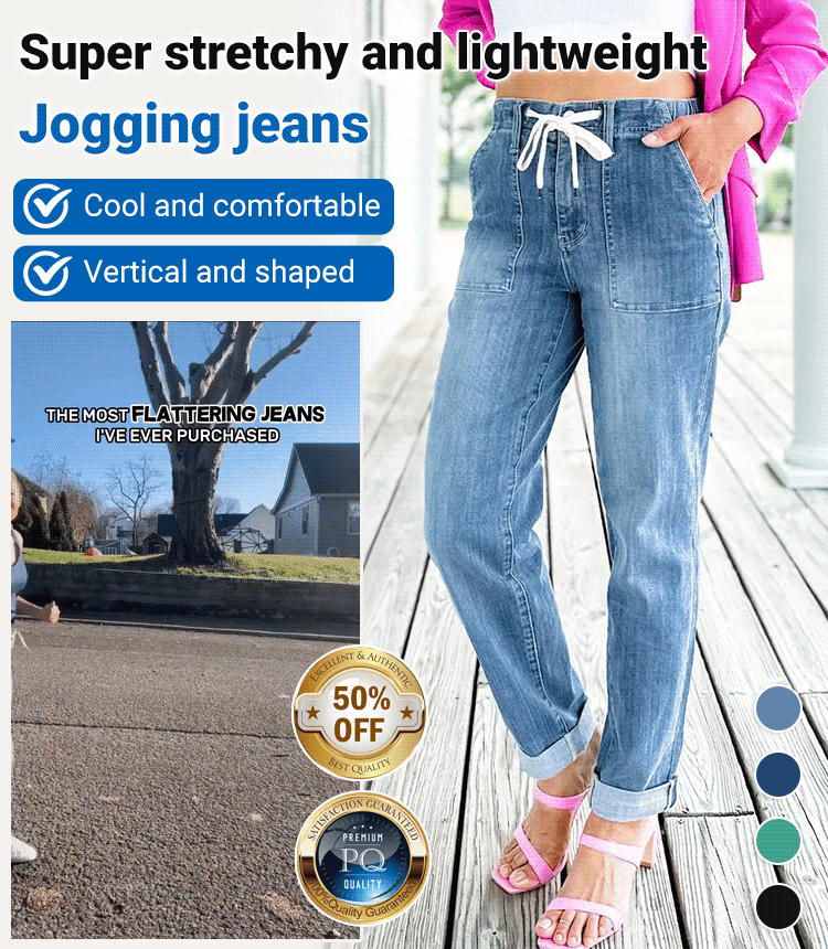 【40-100kg】Lekkie jeansy do joggingu o wysokiej rozciągliwości-4252099