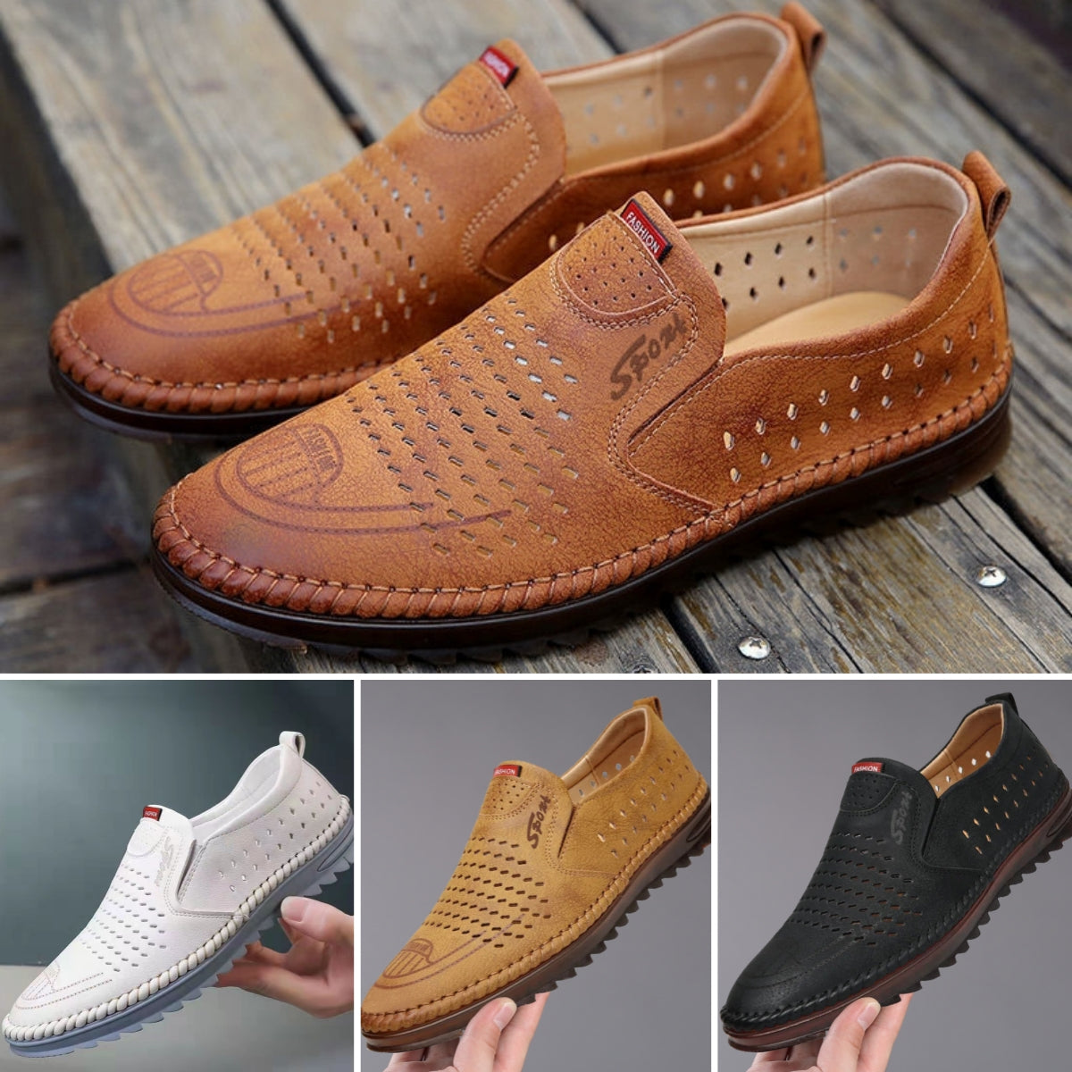 🔥✨【Wydanie Limitowane】【Rozmiary 39-44】 Nowość wiosenna 2026 Oryginalne męskie buty wypoczynkowe z prawdziwej skóry, ręcznie wykonane-4259819