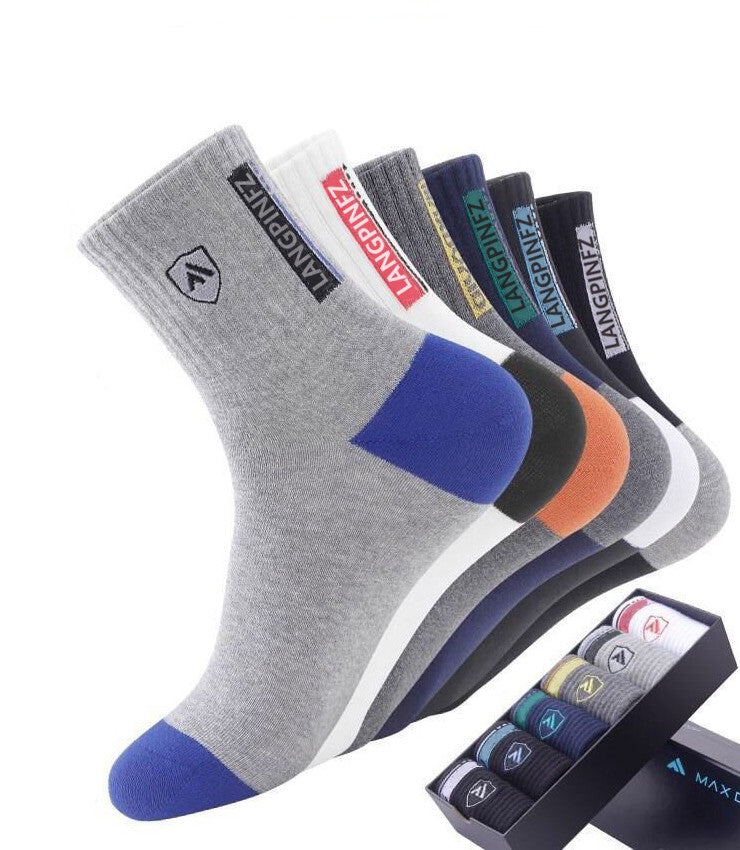 😍🧦【1 set】10 perechi Șosete deodorante din bumbac pentru bărbați noi 2025, care absorb transpirația-4099942