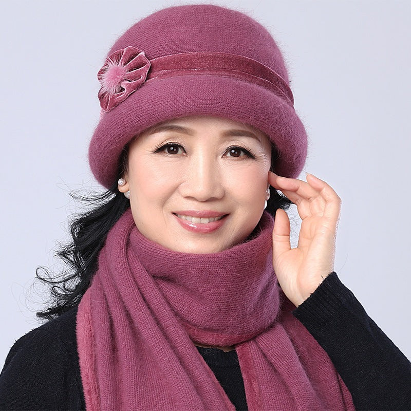 【🤩Cumpără 1 primești 1 gratis】【Pălărie + eșarfă】Pălărie elegantă din blană de iepure pentru toamnă și iarnă