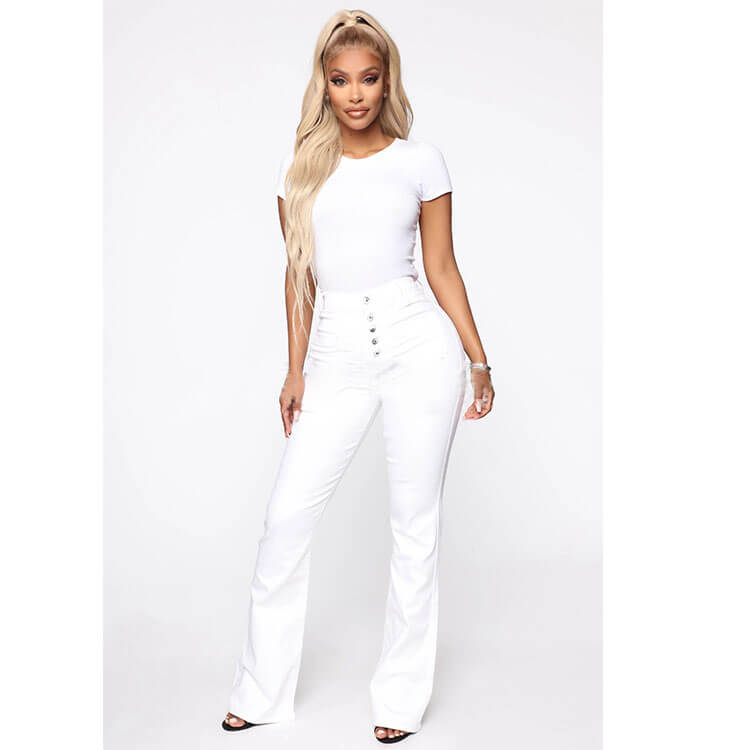 🎀Wysokiej jakości bestseller! 👖【S-4XL】✨2026 Nowe damskie spodnie z wysokim stanem i rozszerzanymi rękawami-4253265