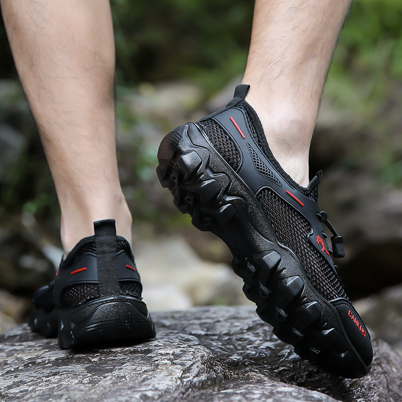 🚩【38-46】2024 nuevos zapatos de senderismo al aire libre zapatillas informales antideslizantes resistentes al desgaste y transpirables