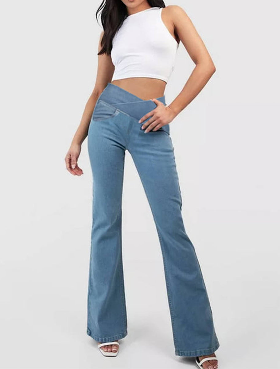 👖✨【50% zniżki przez ograniczony czas】Gorący hit – jeansy z wysokim stanem, wyszczuplające i modelujące pośladki💖-4251210