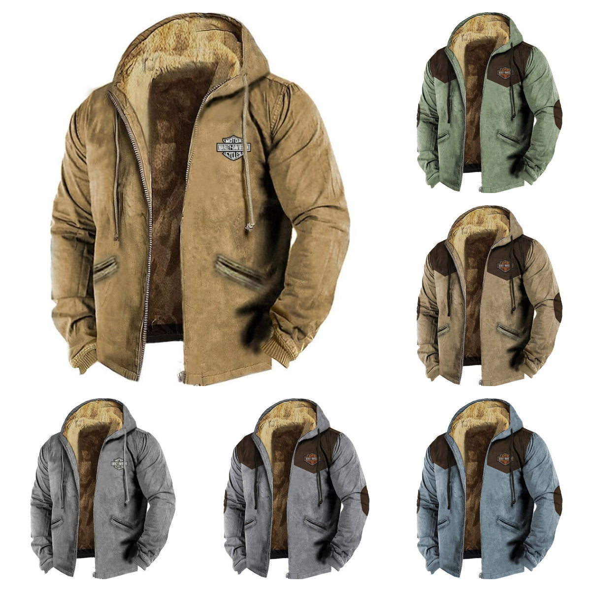 🔥💥【M-5XL】Pánská Mikina s Kapucí 2025 – Podzimní a Zimní Móda, Zpevnění, Teplá a Pohodlná do Chladu-4189355