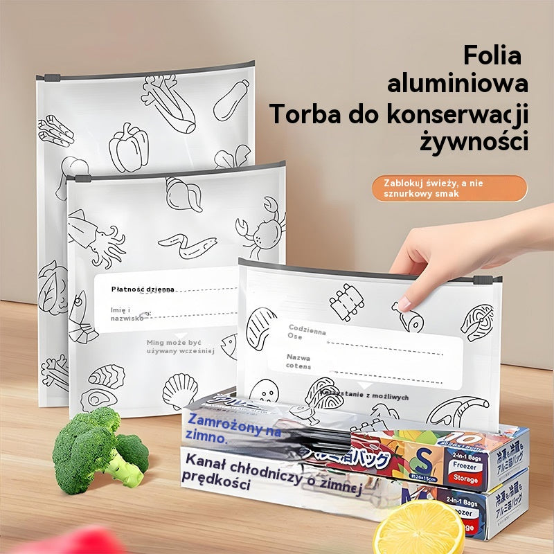 Aluminiowa torba spożywcza z zamknięciem strunowym