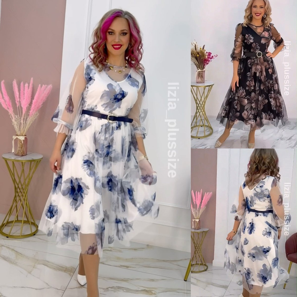 🌸💥【S-5XL】Rochie elegantă nouă, cu imprimeu-3979296