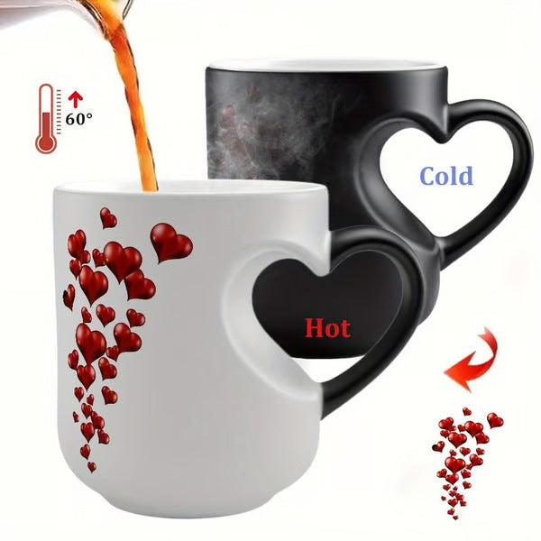 📢📢50% zniżki ⏰ Ceramiczny kubek na Walentynki z uchwytem w kształcie serca, który zmienia kolor💝✨-4234885