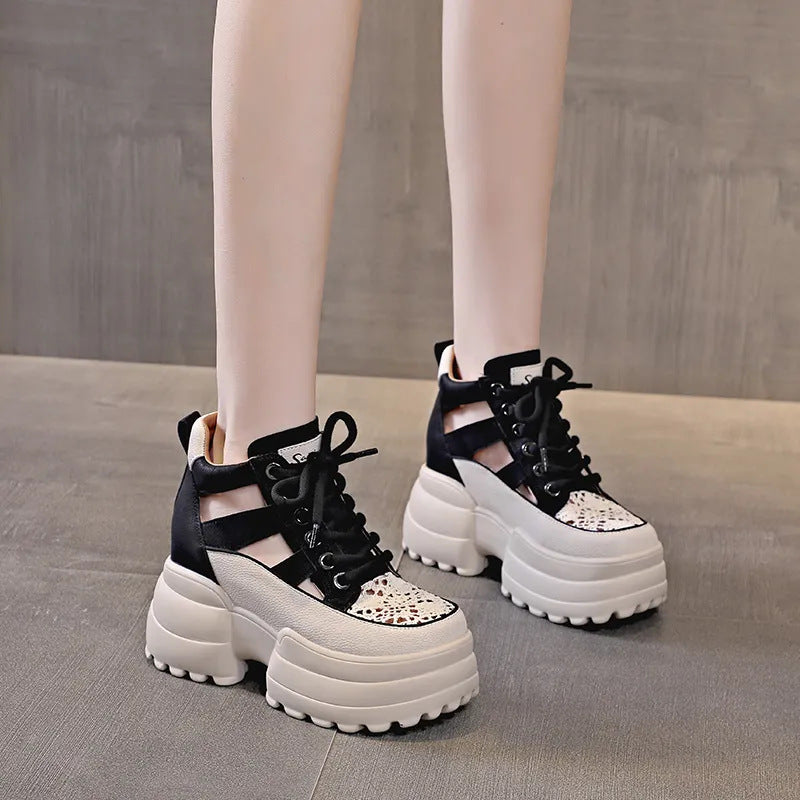 【35-40】Pantofi noi de vară pentru femei, casual, respirabili, cu talpă groasă, 2025-3981727