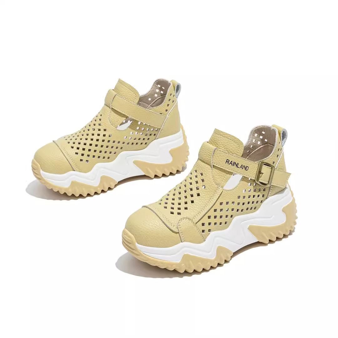 【35-40】Sandale noi, casual, respirabile, cu talpă groasă și goale-3995067