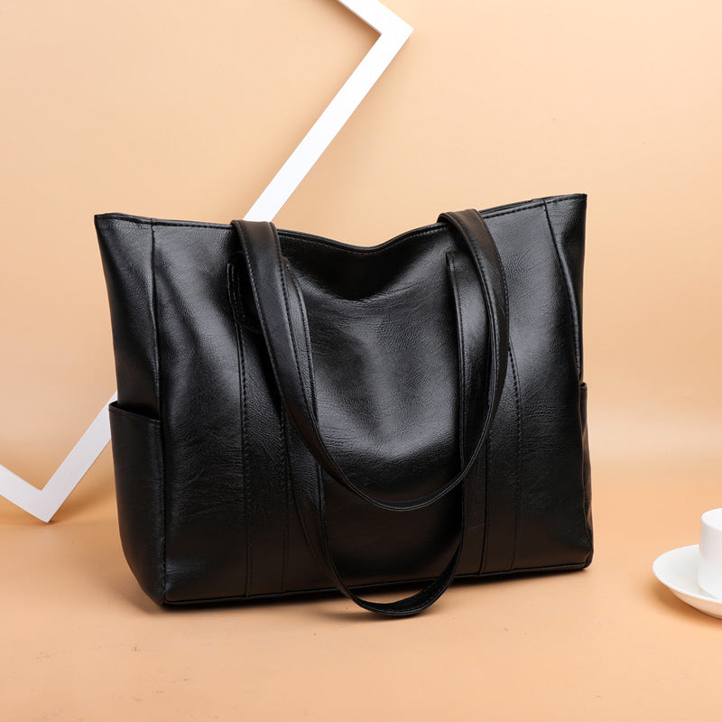👜Gantă de umăr din piele moale pentru femei la modă✨Ocazională de mare capacitate✨-3809256