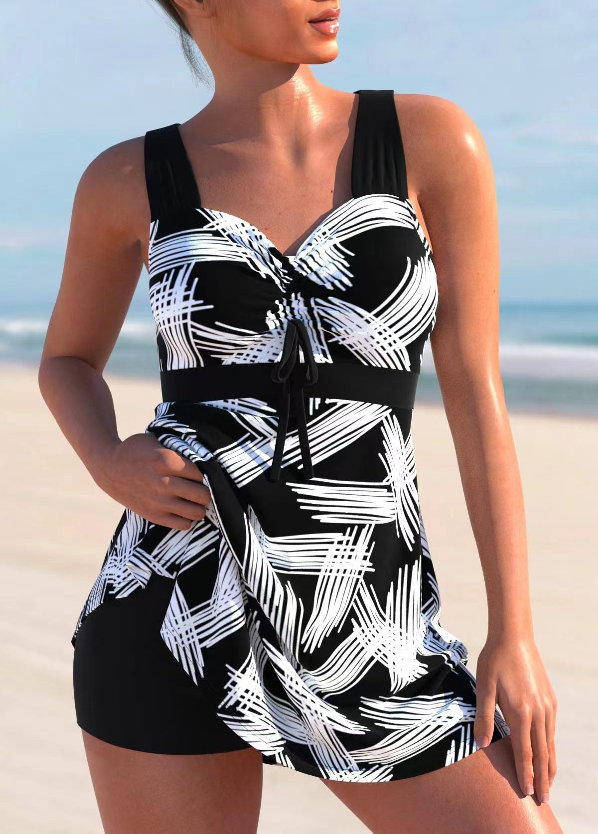 【S-4XL】2024 Set costum de baie imprimat nou pentru dama