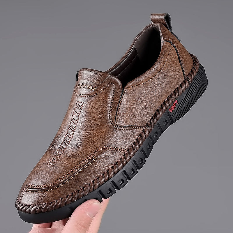 🔥👞【Ofertă pe timp limitat 50%】【39-44】 Pantofi casual din piele pentru bărbați cu talpă moale-3987783