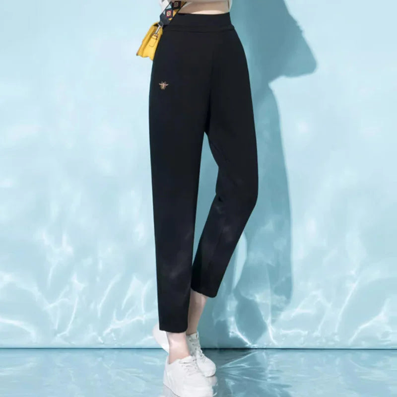 💘【M-4XL】Spodnie haremowe z wysokim stanem-4243287