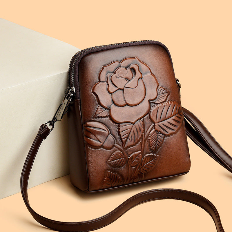 👜Nowa dwuwarstwowa torba na ramię z miękkiej skóry-4220890