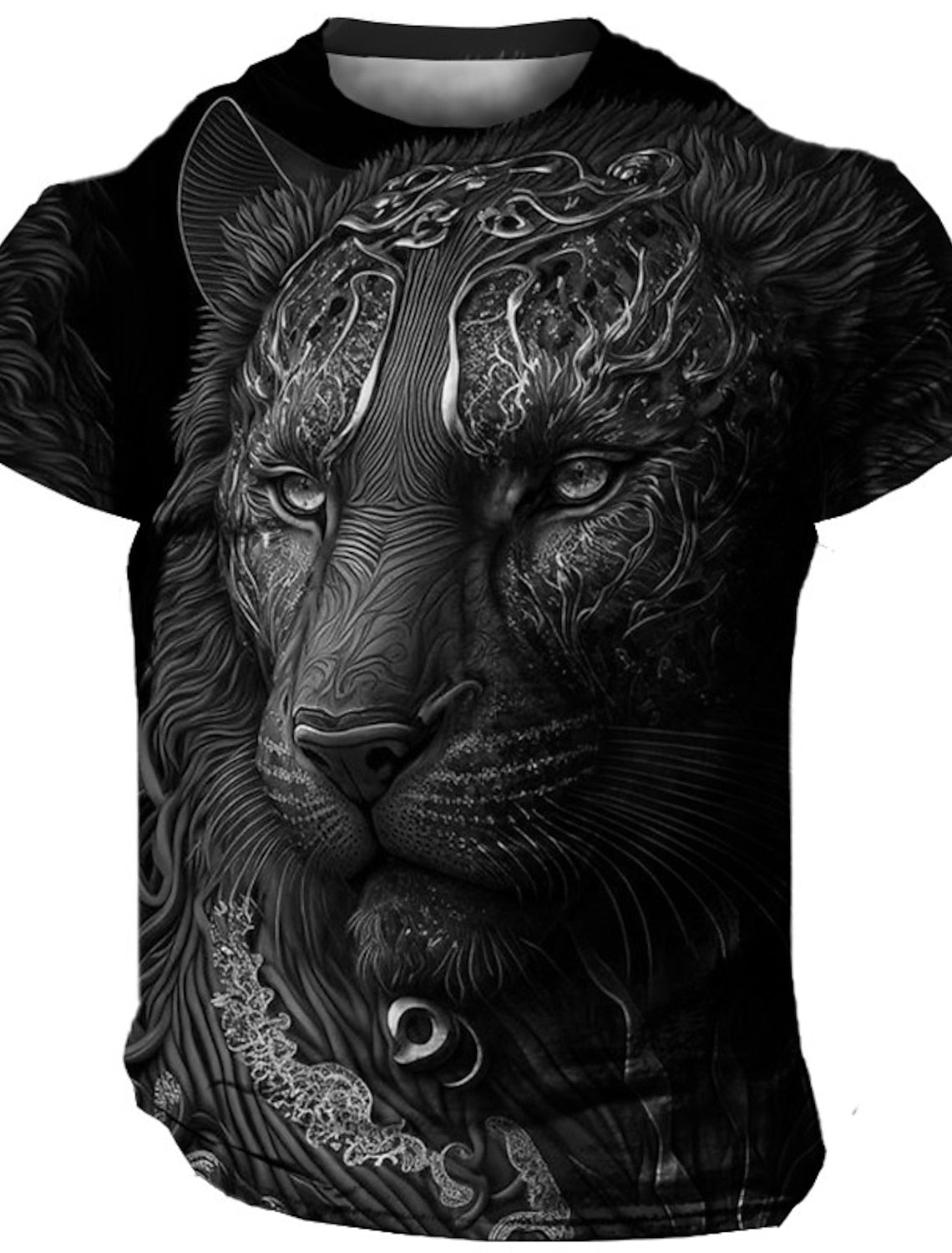 🔥[Cumpărați 1 obțineți 1]🔥 2025 nou tricou cu mânecă scurtă pentru bărbați, cu imprimare 3D de animale-4050165