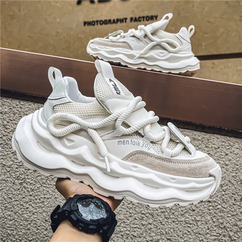 【39-44】Pantofi sport casual în stil nou, respirabili, cu talpă groasă, care măresc înălțimea-4098390