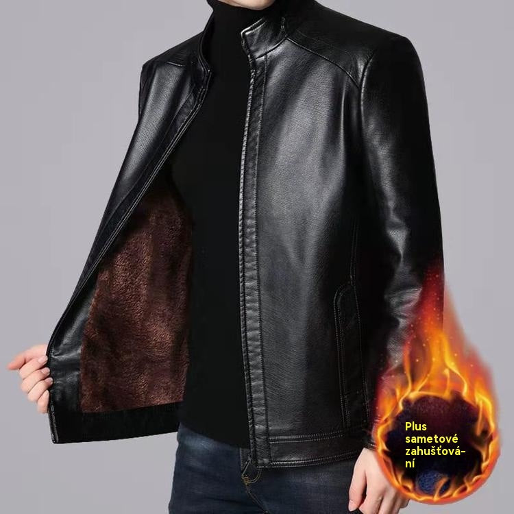 【M-3XL】Nová podzimní/zimní bunda z tlusté ovčí kůže s fleecovou podšívkou v tátově stylu-4187296