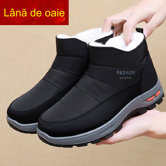 🔥【39-45】Pantofi de iarna pentru barbati din bumbac pur lana plus catifea si blana groasa