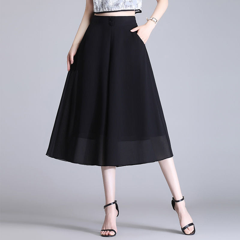 💃💥【Cumpărați 1, primiți 1 gratuit】🔥2025 pantaloni pantaloni de vară noi de damă, din șifon subțire, tăiați casual, cu talie înaltă (40kg-90kg)-3954649