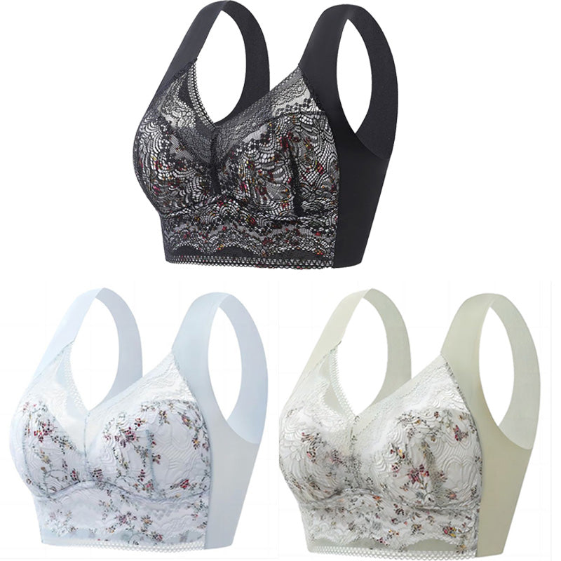 【3 sztuka】💕🎁Biustonosz Ice Silk Ultra-cienki, oddychający, regulowany [40 kg-100 kg]-4217462