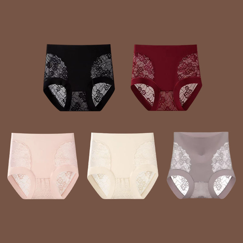 【Kup 2, a 3 dostaniesz gratis】Damskie, bardzo elastyczne, bezszwowe majtki koronkowe modelujące brzuch, modelujące sylwetkę i podnoszące pośladki-4220711