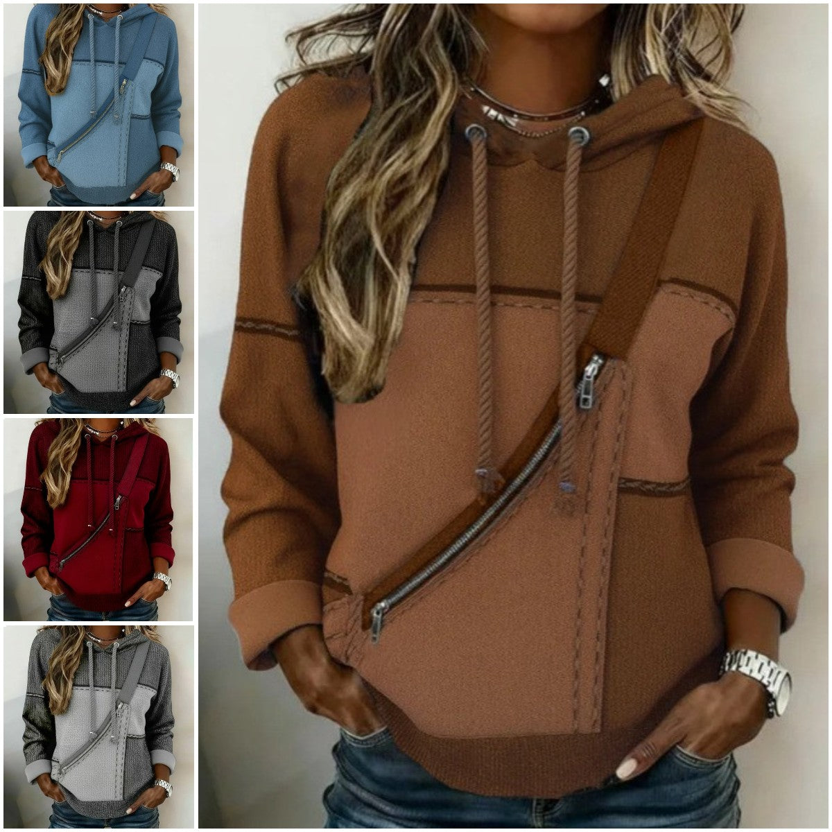 🎀🎀【S-5XL】Sudadera con capucha de manga larga estampada para mujer