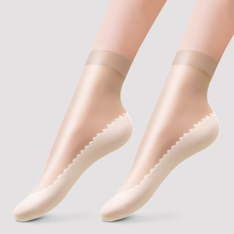 🔥【Ofertă pe timp limitat】40 perechi 139 lei🔥Ciorapi scurti cu talpa de bumbac cu volane, stil anti-alunecare-3955074