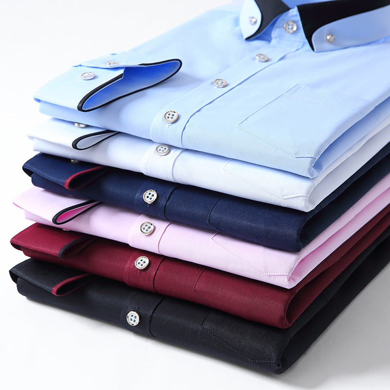 【S-4XL】👕Nowa oddychająca biznesowa koszula męska casual-4205955