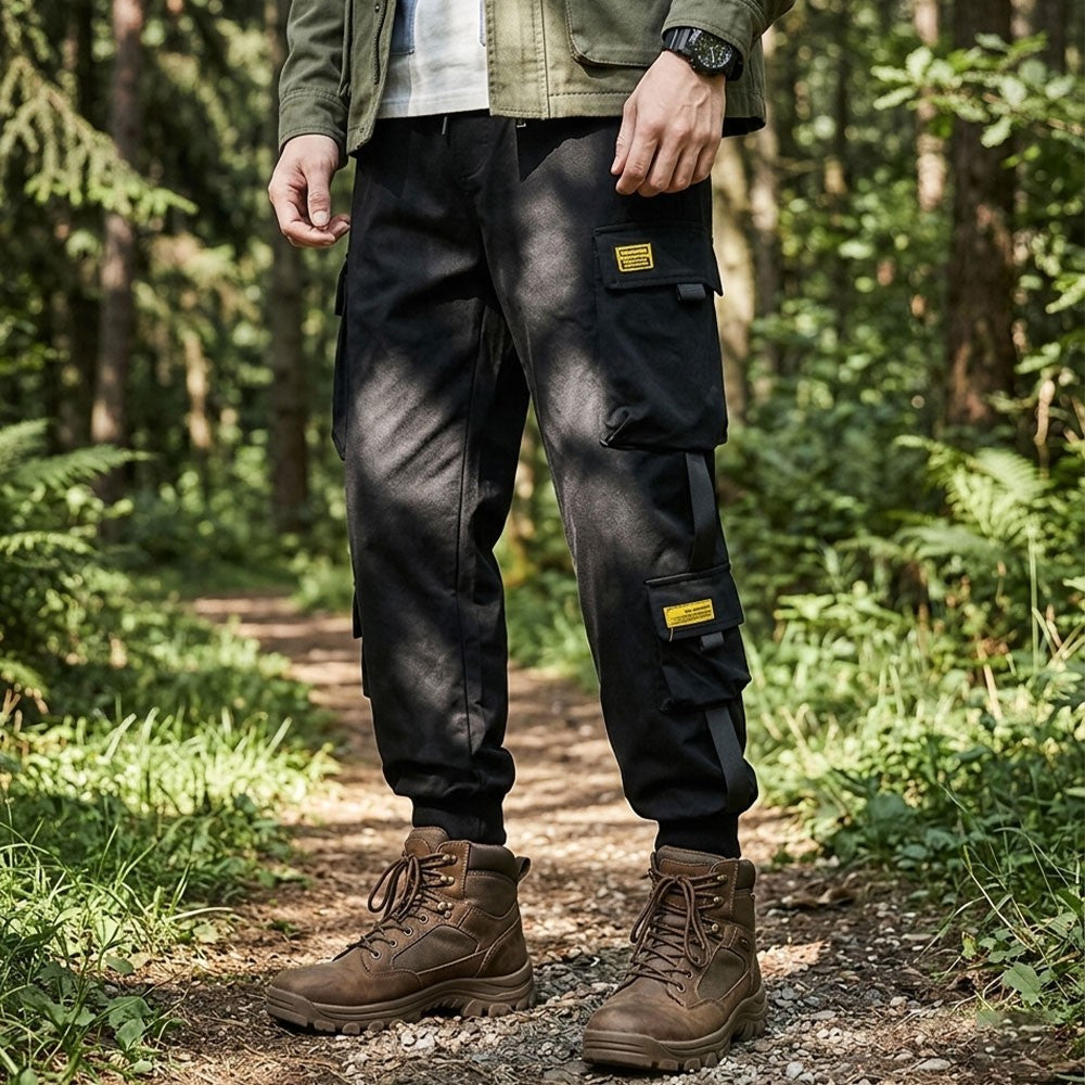 Spodnie cargo męskie, nowy styl wiosna/lato, luźny krój, duży rozmiar, styl jogger, uniwersalne z wieloma kieszeniami