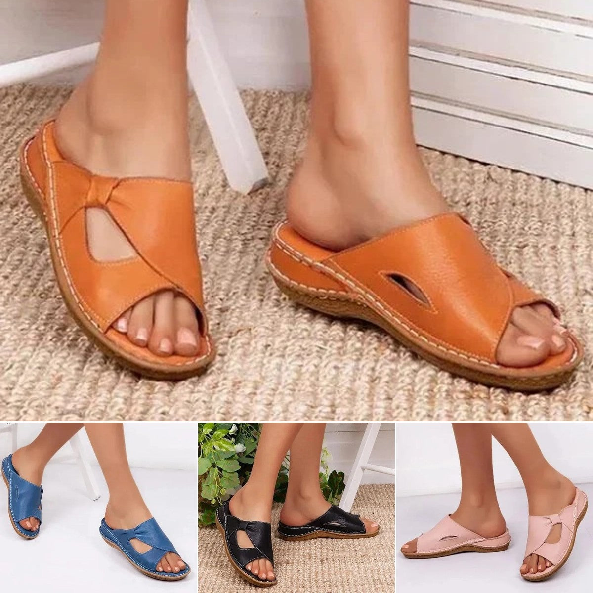 🎁Cumpărați 1 obțineți 1 gratuit【30% OFF】🔥【35-43】👡Noua modă de petrecere a timpului liber confortabilă moale de jos plaja doamnelor papuci-3967451