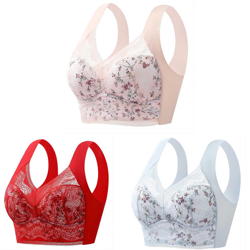 【3 sztuka】💕🎁Biustonosz Ice Silk Ultra-cienki, oddychający, regulowany [40 kg-100 kg]-4217462