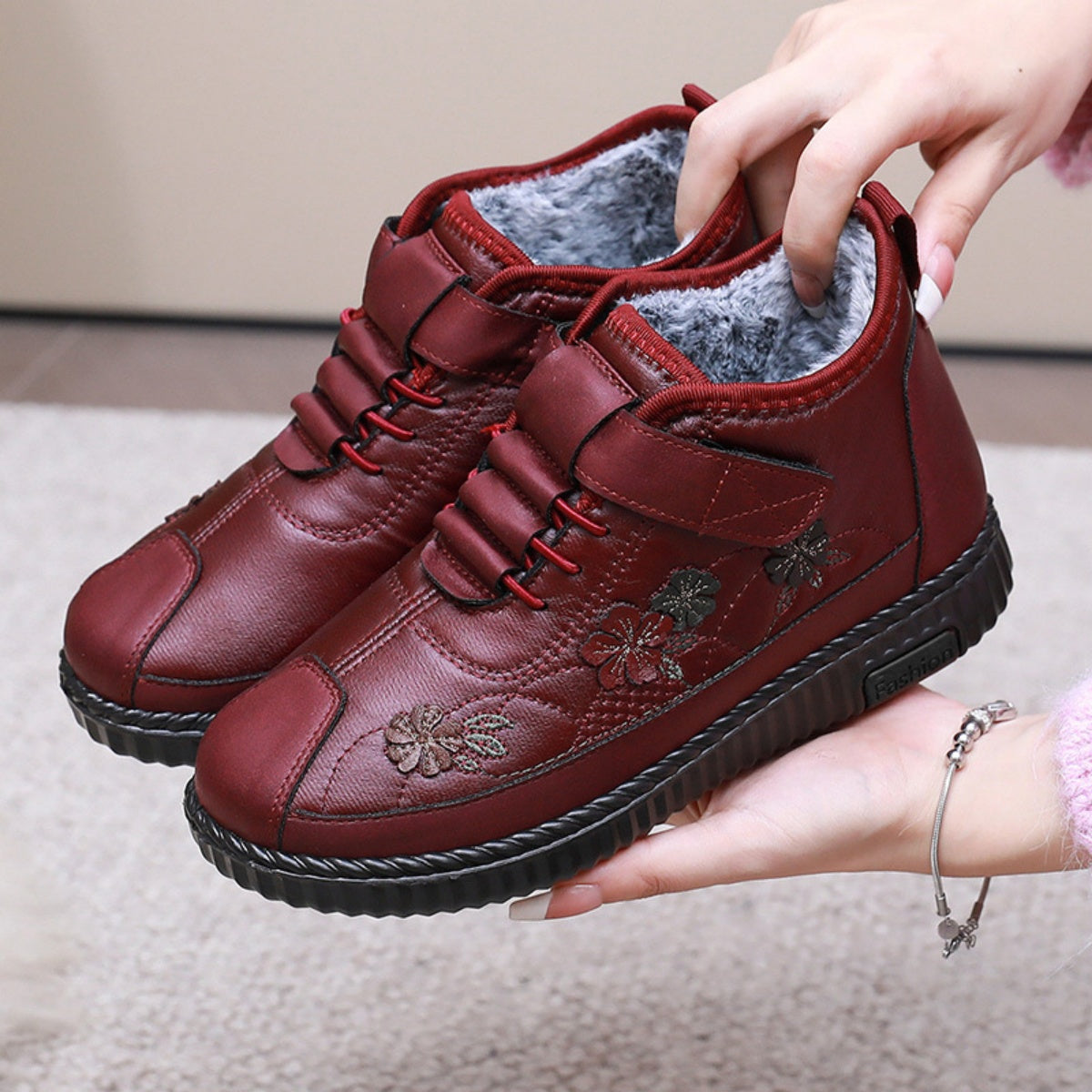 【35-41】Noi pantofi de iarnă, din catifea, calduri, din bumbac impermeabil