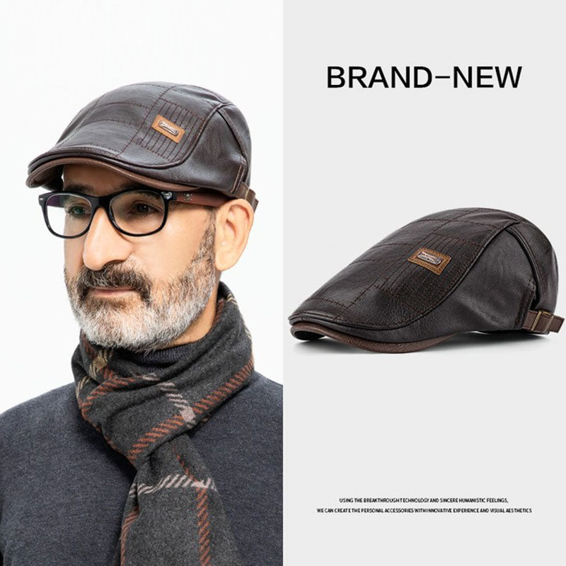 🧢【Kupte 1 a získejte 1 zdarma】🔥 Prémiový vintage kožený baret-4177487