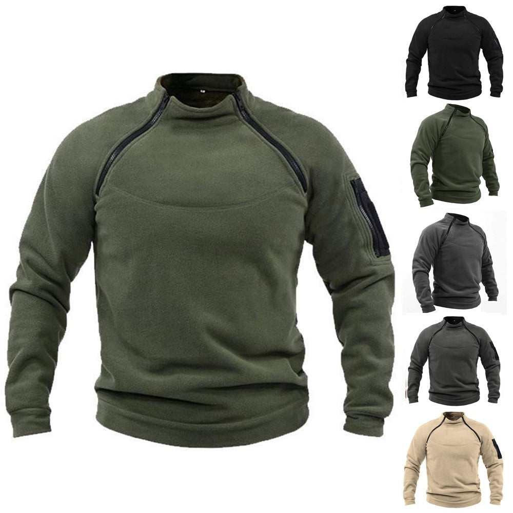 🎉✨【S-4XL】Nowa moda męska zimowa ciepła polarowa kurtka bazowa, bluza-4234864